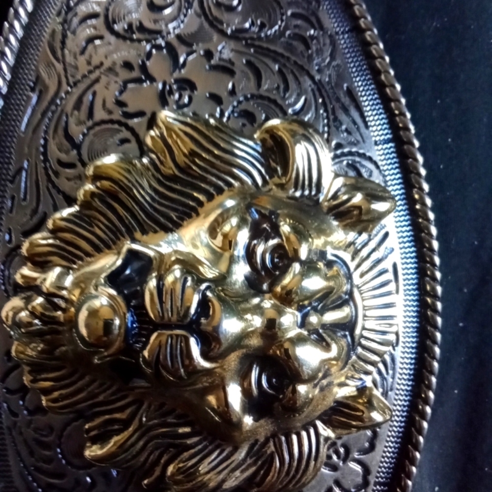 CLASSICO ITALIA VINTAGE LIONHEAD BELT BUCKLE
